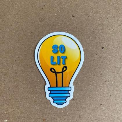 So Lit Sticker | Lightbulb Sticker ..
