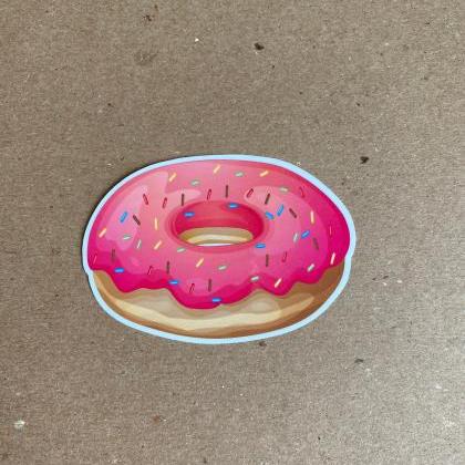 Donut Sticker | Pink Donut Sticker | Homer Donut..