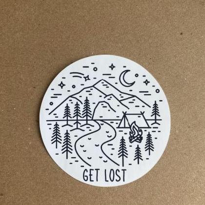 Get Lost Sticker | Outdoor Sticker | Hiking..
