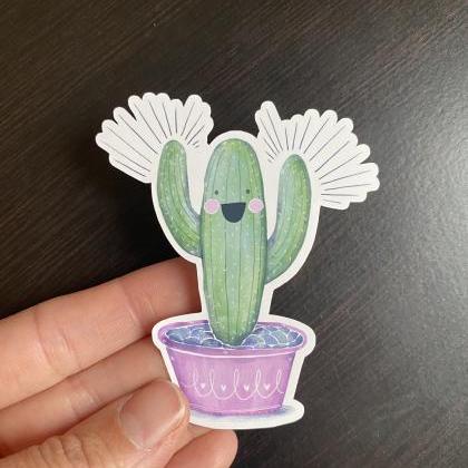 Cactus Sticker | Happy Sticker | Laptop Sticker |..