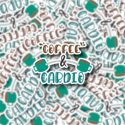 Coffee and Cardio Sticker | Laptop ..
