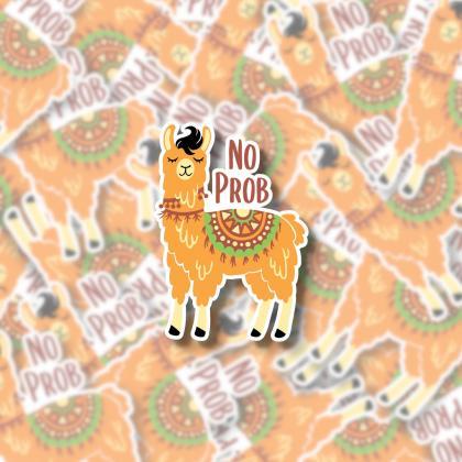 No Prob Llama Sticker | Llama Sticker Decal |..
