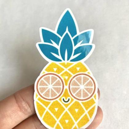 Pineapple Sticker | Pineapple Decal | Water Bottle..