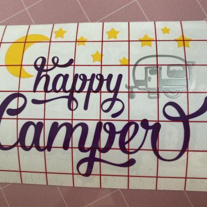 Happy Camper Sticker Decal, Water B..