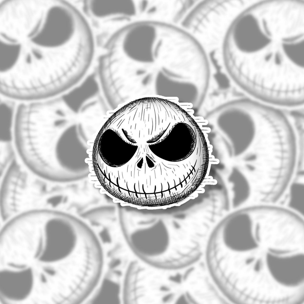 Jack Skellington Sticker | Halloween Sticker | Skull Sticker | Laptop Sticker | Water Bottle Sticker | Planner Sticker | Small Gift