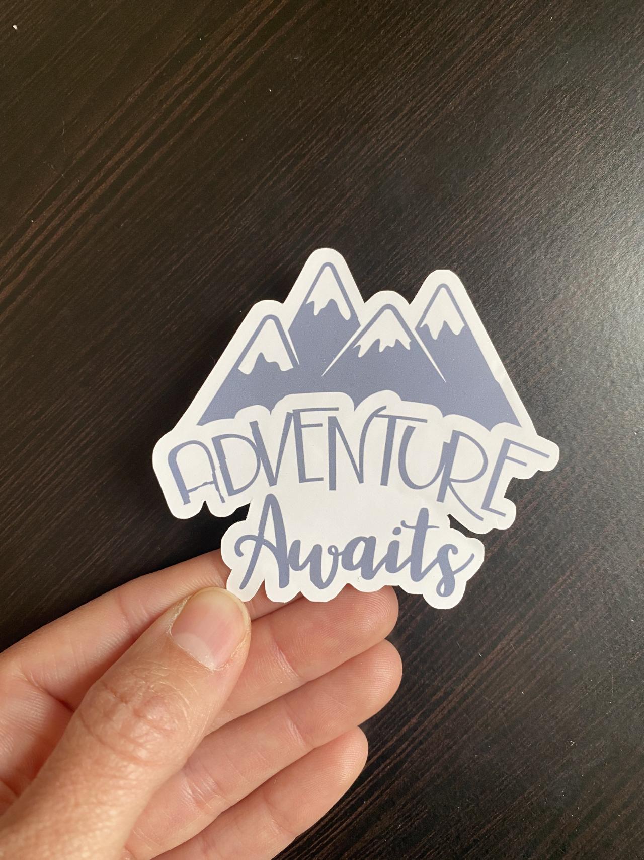 Adventure Awaits Sticker | Hiking Sticker | Outdoor Sticker | Laptop