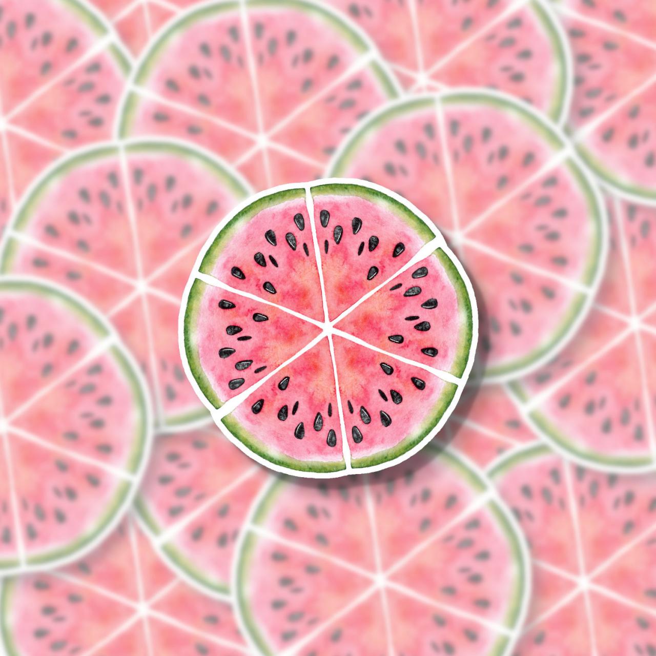 Watermelon Sticker Decal | Watercolor Sticker Deca | Laptop Sticker Decal | Summer Sticker Decal | Fruit Sticker | Water Bottle Sticker