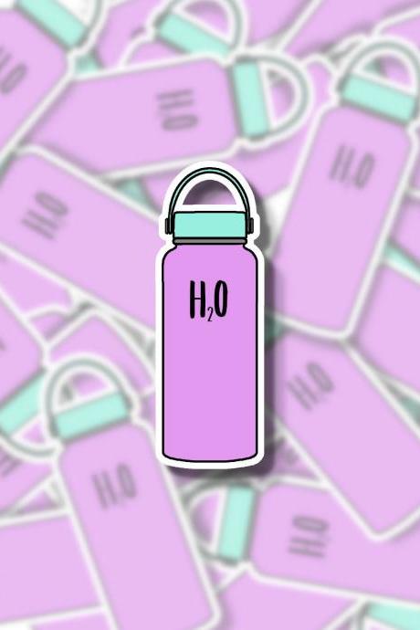 Hydro Flask Sticker | Water Bottle Sticker | H2O Sticker | Laptop Sticker | Planner Sticker | Cute Sticker | Fun Sticker | Summer Sticker