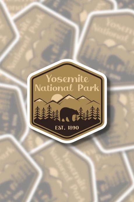 Yosemite National Park Sticker | Park Sticker | Outdoor Sticker | Hiking Sticker | Travel Sticker | Water Bottle Sticker | Laptop Sticker