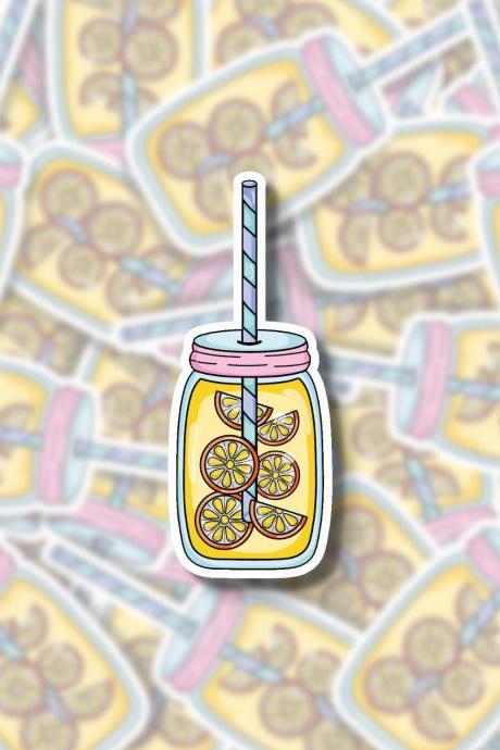Lemonade Sticker | Mason Jar Sticker | Drink Sticker | Summer Sticker | Laptop Sticker | Water Bottle Sticker | Planner Sticker | Small Gift