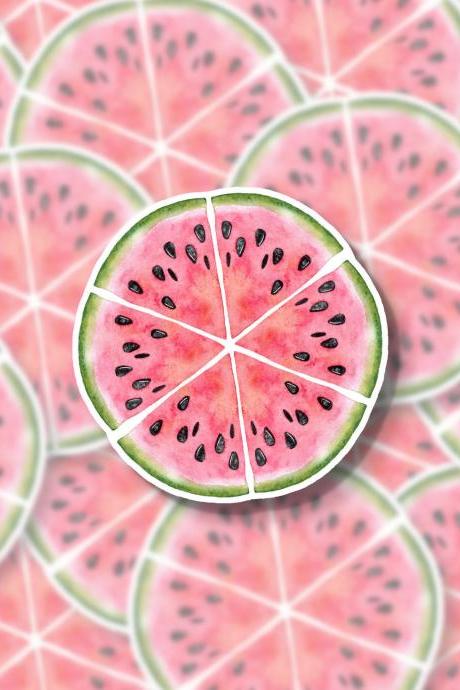 Watermelon Sticker Decal | Watercolor Sticker Deca | Laptop Sticker Decal | Summer Sticker Decal | Fruit Sticker | Water Bottle Sticker