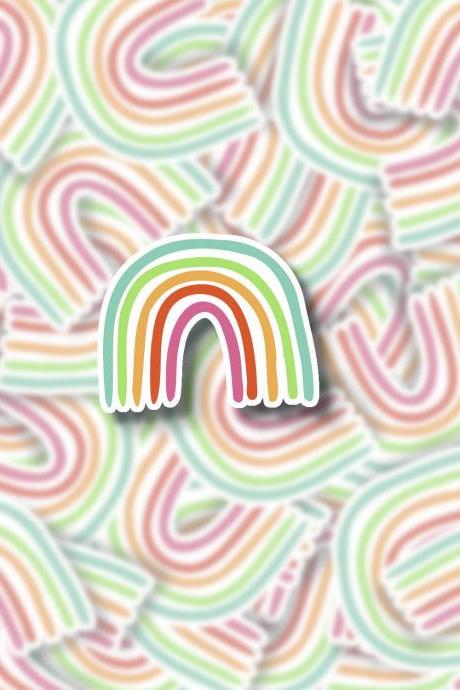 Pastel Rainbow Sticker Decal | Water Bottle Sticker Decal | Laptop Sticker Decal | Planner Sticker Decal | Colorful Sticker Decal | Gay