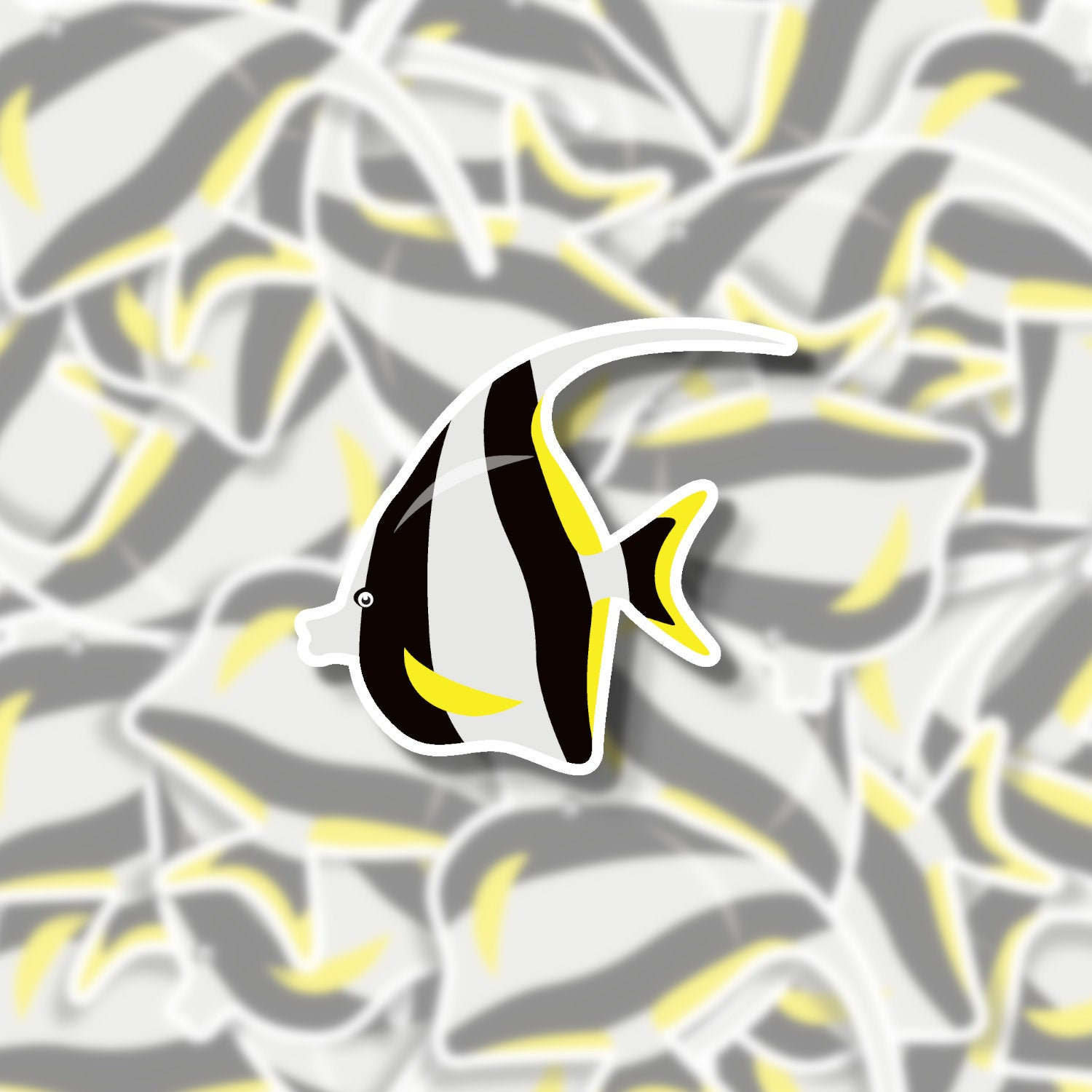 Angelfish Sticker | Fish Sticker | Ocean Sticker | Water Bottle Sticker ...