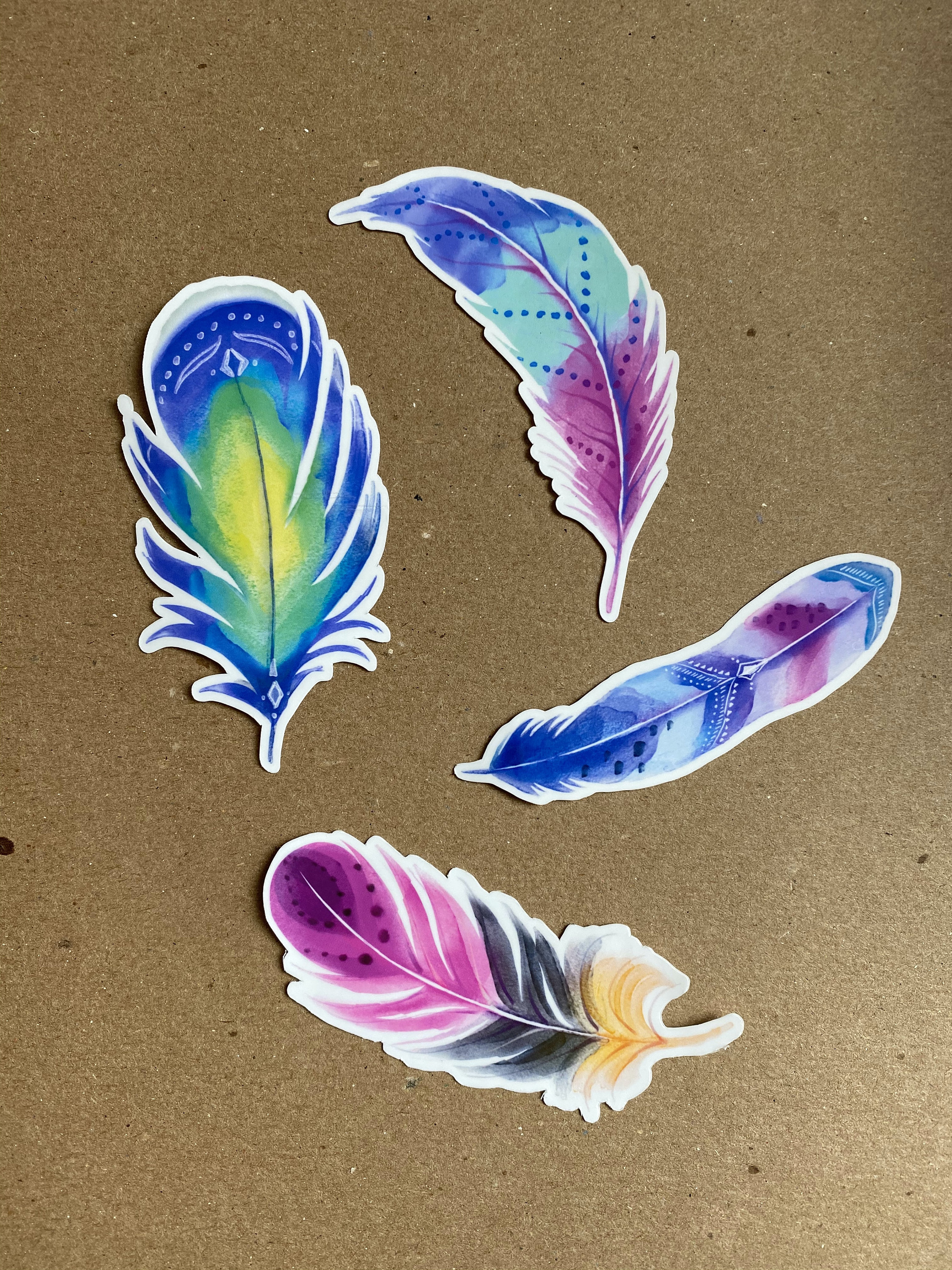 Feather Sticker Pack | Sticker Pack | Feather Sticker | Laptop Sticker ...