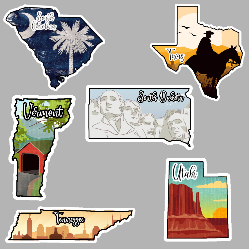 Custom State Sticker | State Sticker | Hometown Sticker | Water Bottle ...
