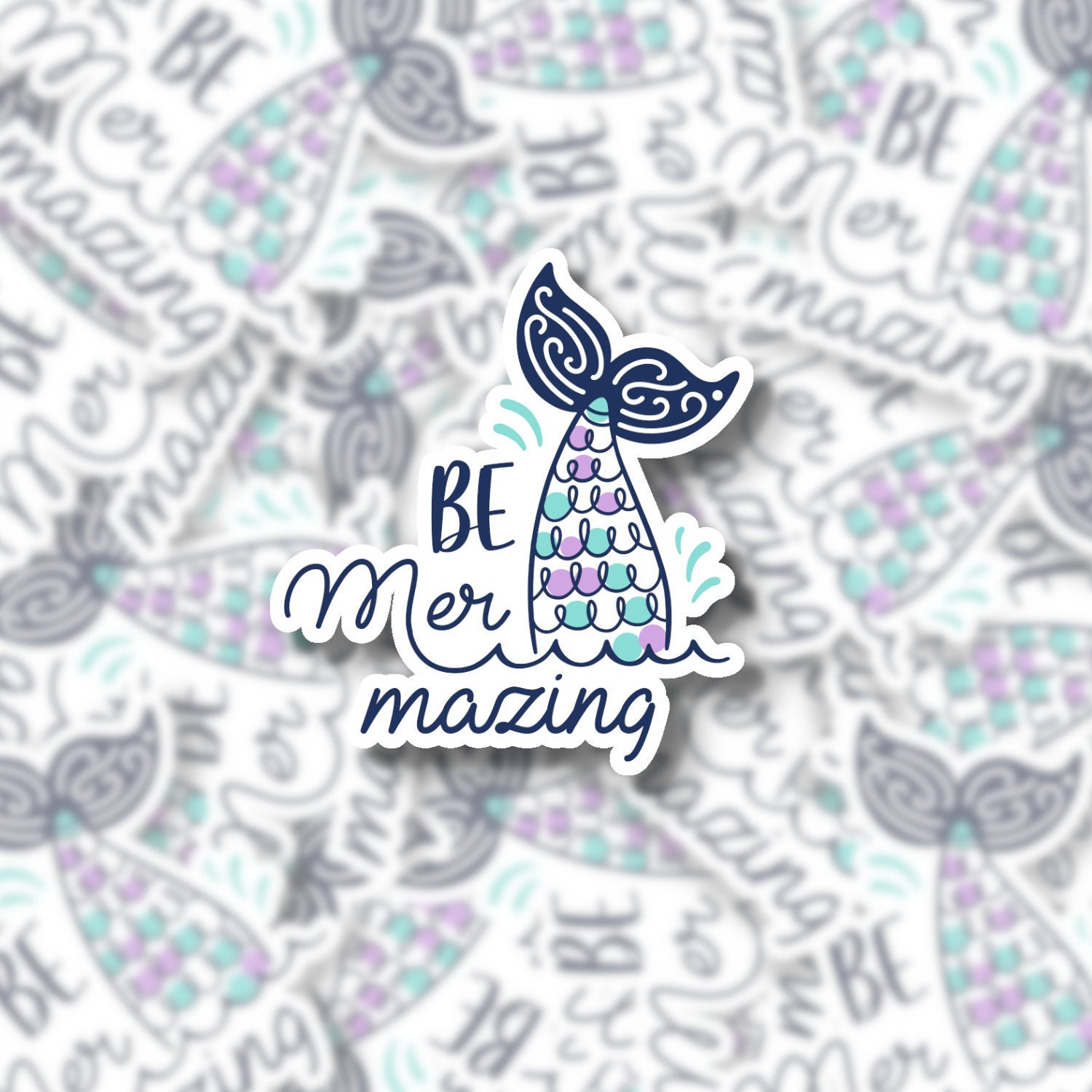 Mermaid Sticker | Be Mer Mazing Sticker | Mermaid Decal | Laptop ...